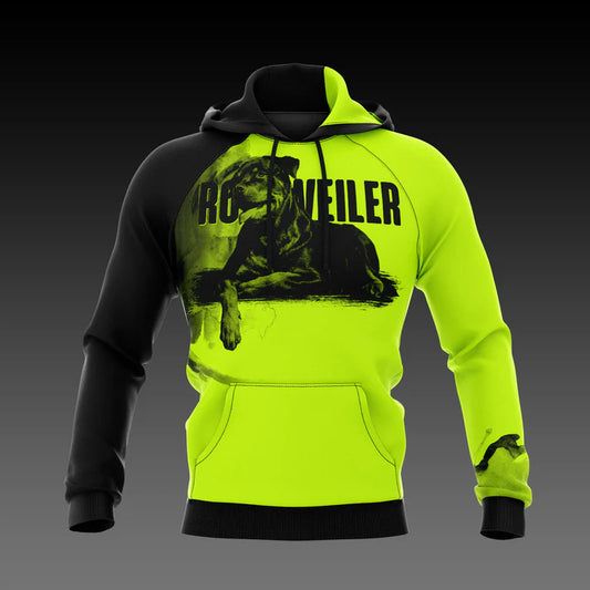 Julius k9 fashion rottweiler  mintás pulóver, fluo sárga