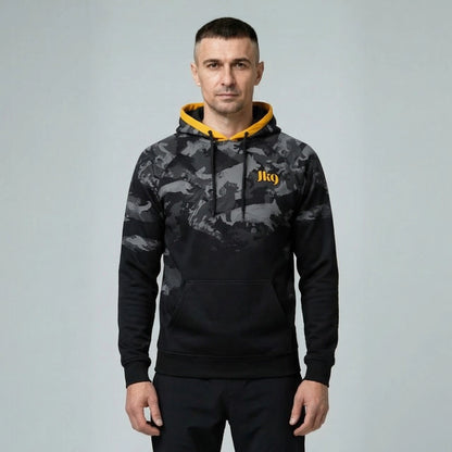 Német juhászos camouflage mintás kapucnis pulóver férfiaknak prémium minőségű anyagból