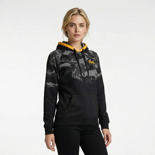 Női kapucnis pulóver német juhászos camouflage mintával, kényelmes és tartós CAMO HOODIE WOMAN