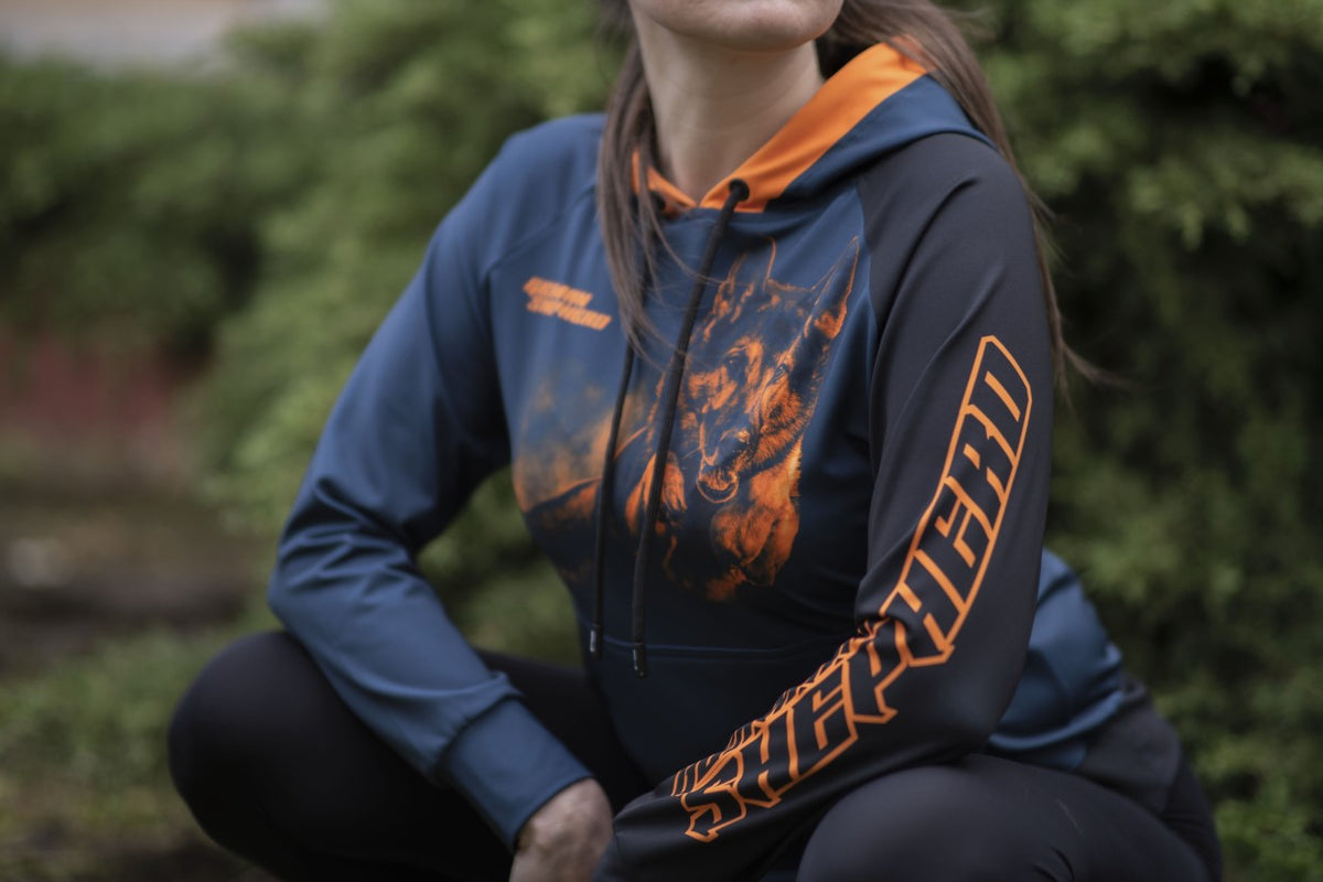 julius k9 fashion német juhász mintás pulóver kék