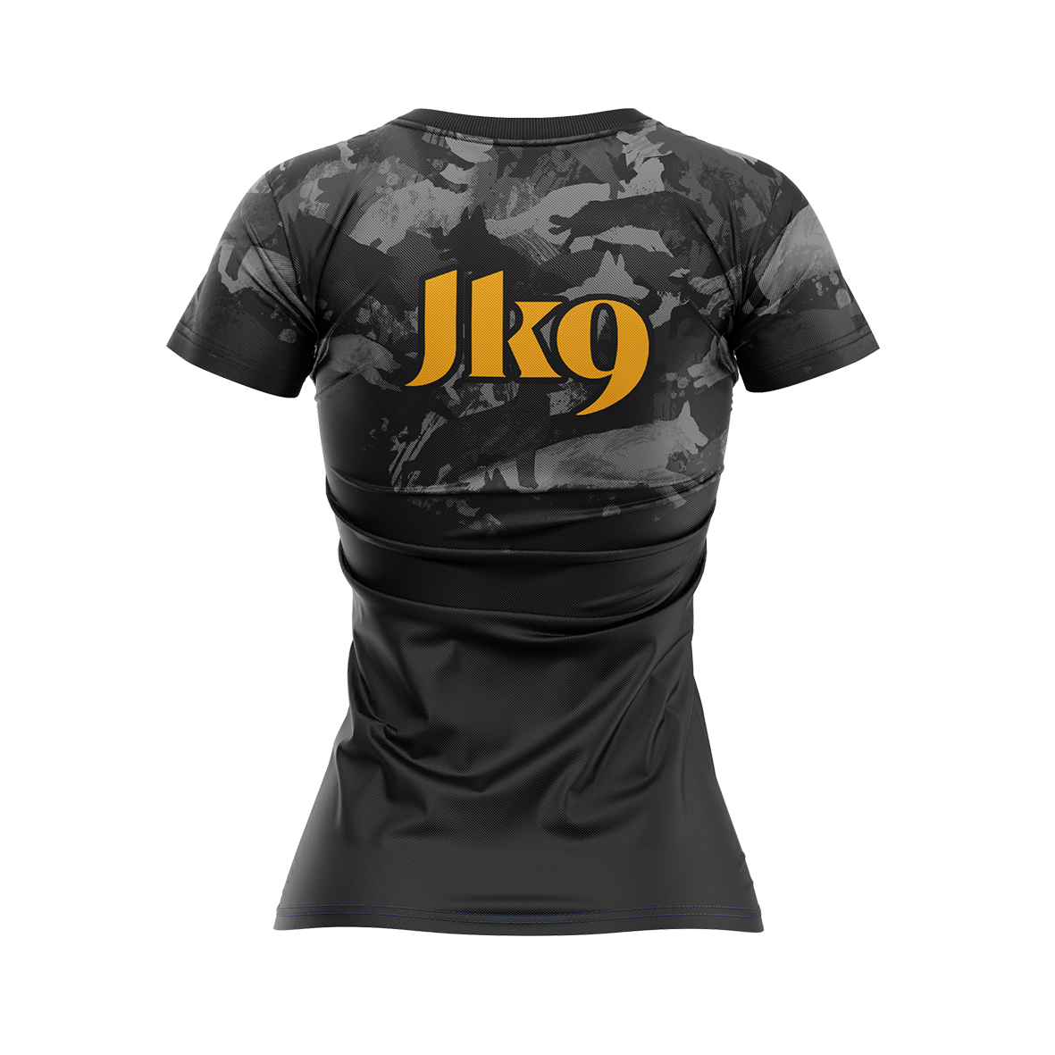 Németjuhász mintás camouflage rövid ujjú póló, tartós szublimációs nyomtatással