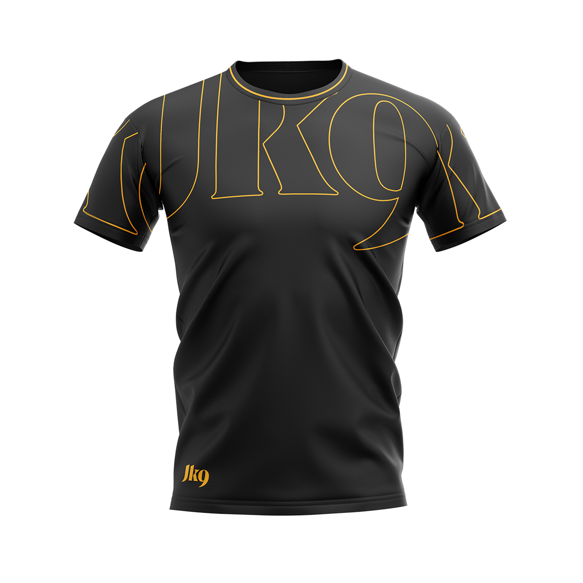 JK9 MAN rövid ujjú póló JULIUS-K9® logóval, szublimált mintával, 100% poliészter, S–4XL méretben