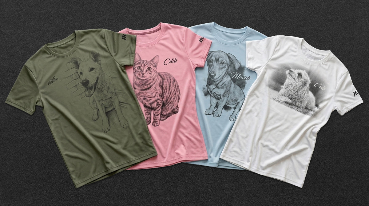 JULIUS-K9 Fashion – Egyedi fotós pólók, kedvenc rajzos stílusban


